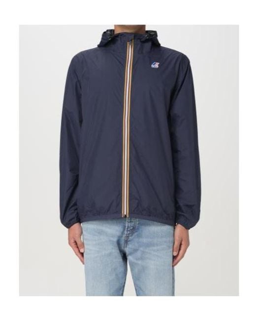 K-Way Blue Hooded Jacket for men