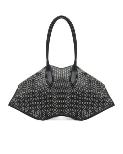 McQueen Black Manta Shoulder Bag