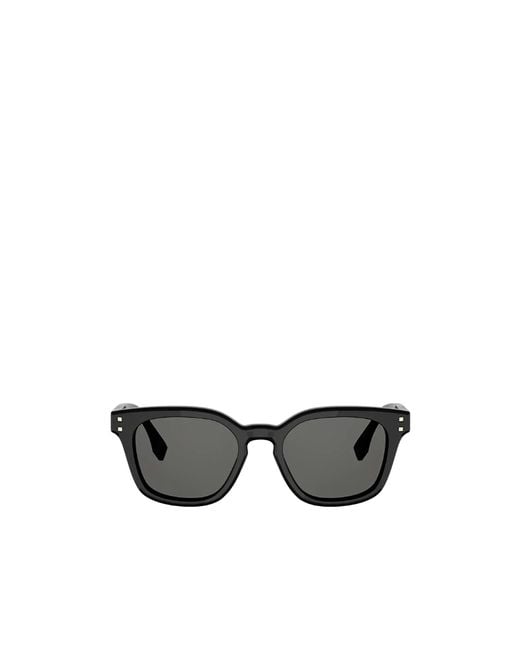 Fendi Black Eyewear Studded Square Frame Sunglasses