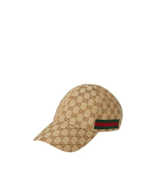 Gucci Natural Web Detailed Gg Baseball Hat for men