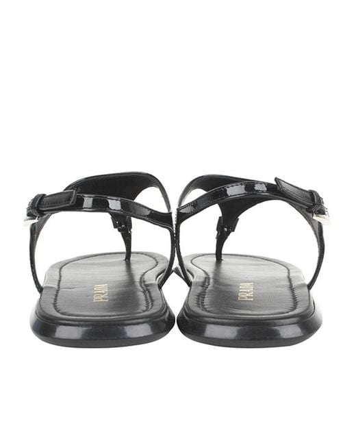 Prada Brown Logo Sandals