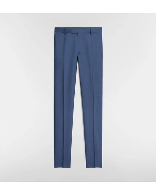 Dior Blue Long-Sleeved Suit Jacket Set for men