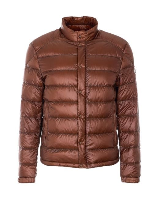 Moncler Brown Selves Short Down Jacket for men