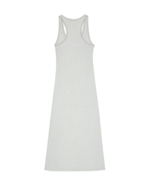 REMAIN Birger White Mesh Trim Dress Light