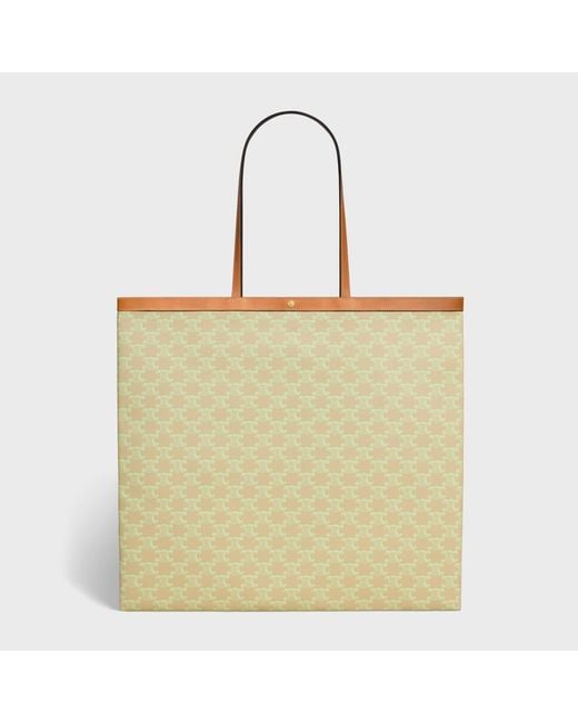 Céline Yellow Large Flat Shopper