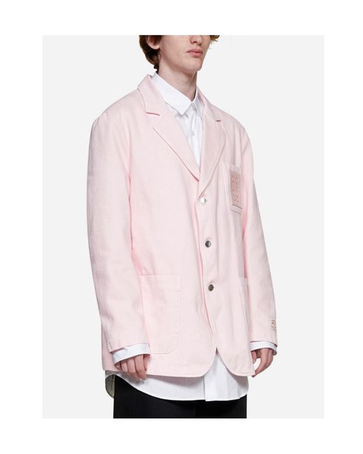 Raf Simons Pink Emblem Detail Jacket for men