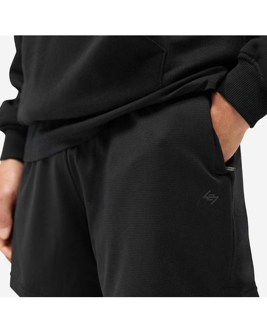 Represent Black Elastic Waist Shorts for men