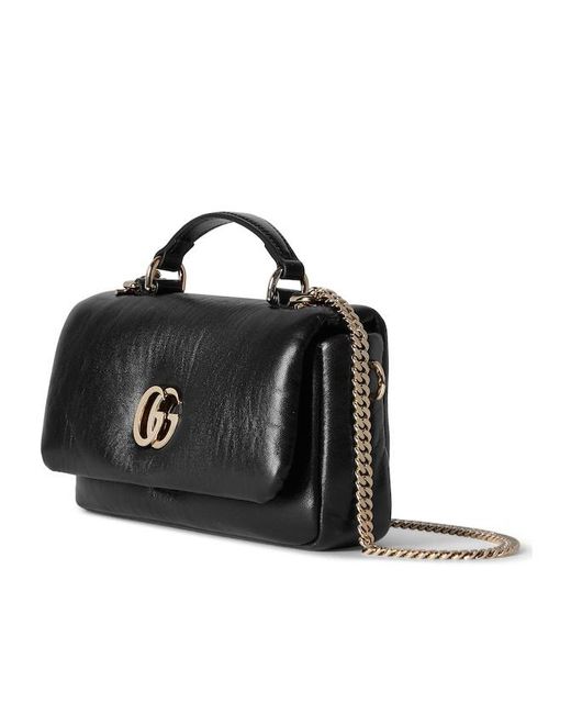 Gucci Black Gg Milano Mini Top Handle Bag