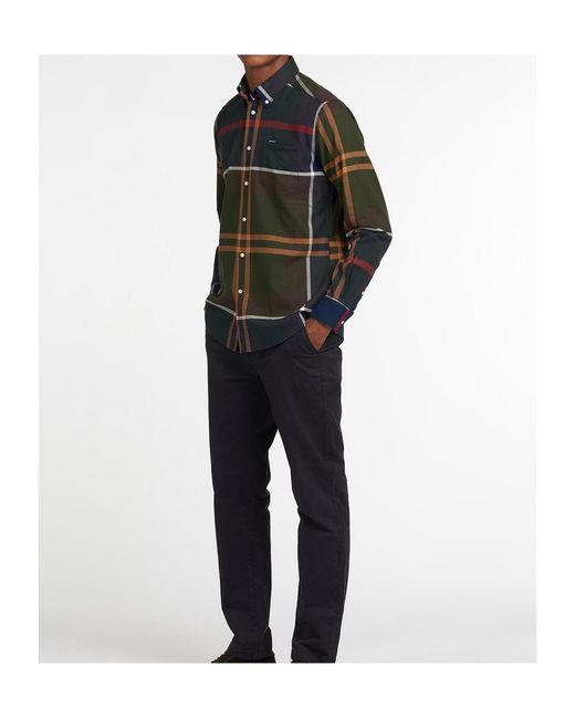 Barbour Green Dunoon Tartan-Print Shirt for men