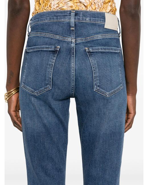Citizens of Humanity Blue Jolene High-Rise Slim-Cut Jeans