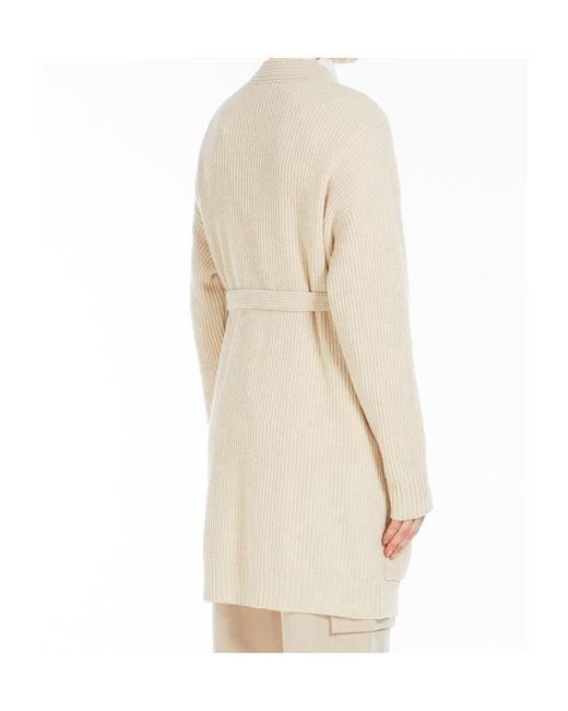 Weekend by Maxmara Natural V-Neck Wool Cashmere Sweater