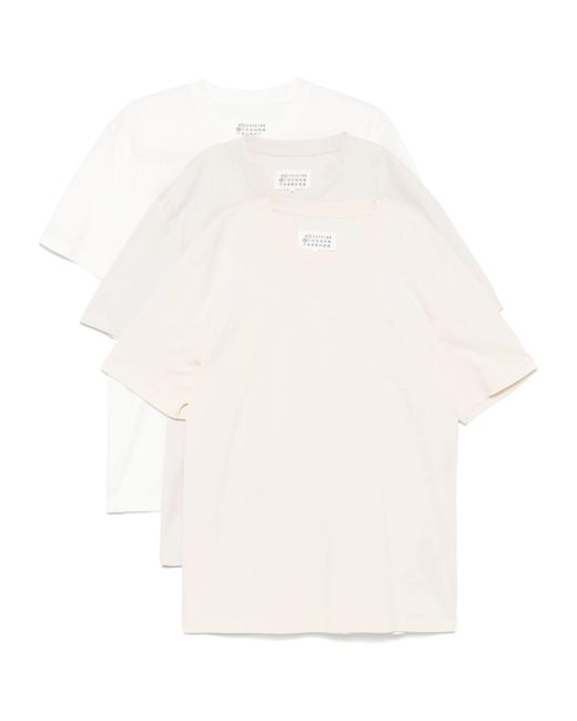 Maison Margiela White 3 Pack Crewneck T-Shirt for men