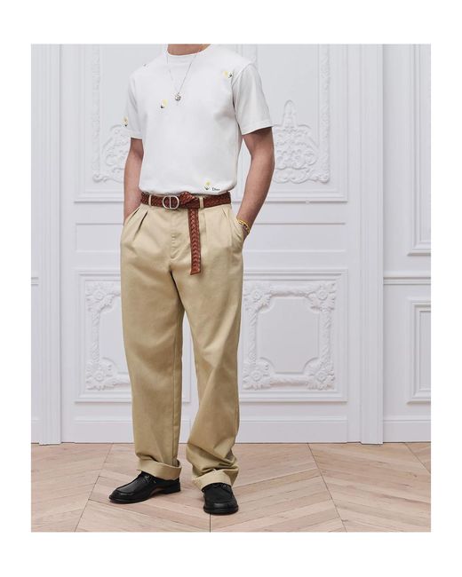 Dior Natural Pleated Chinos for men