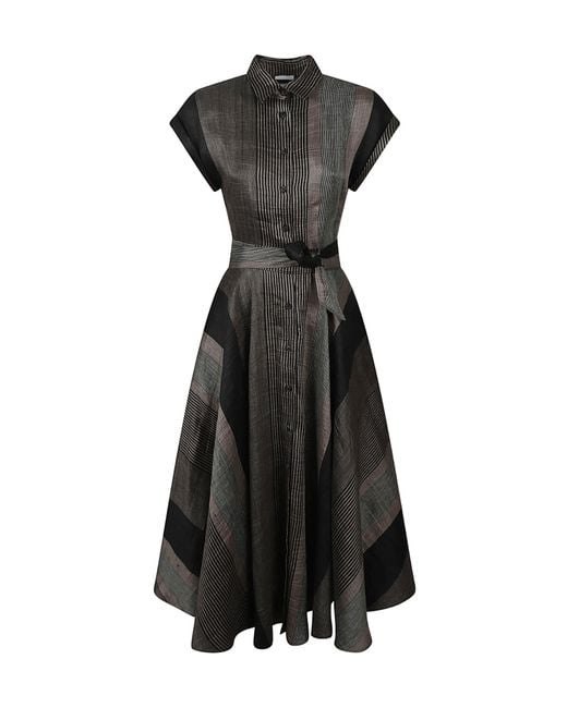 Sara Roka Women's Black Danielle Shirt Dress