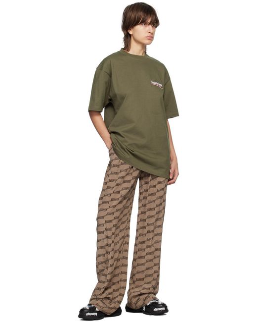 Balenciaga Green Political Campaign T-Shirt Large Fit