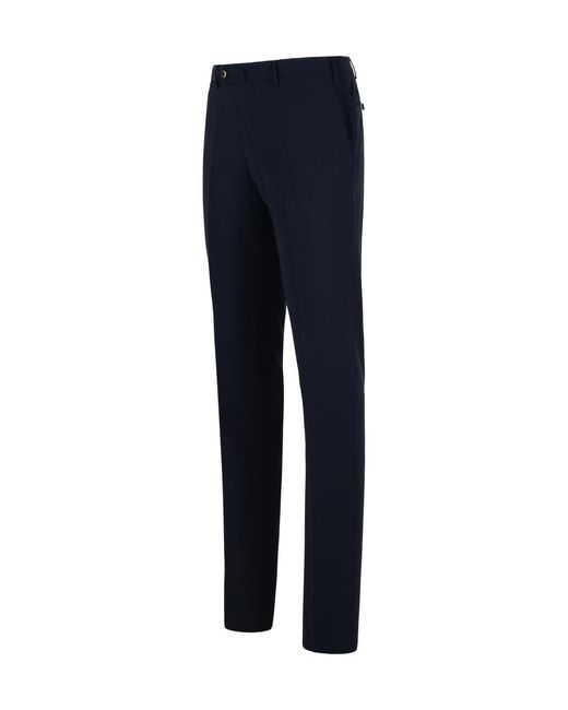 PT01 Blue Pt Torino Slim Fit Wool Stretch Pants for men