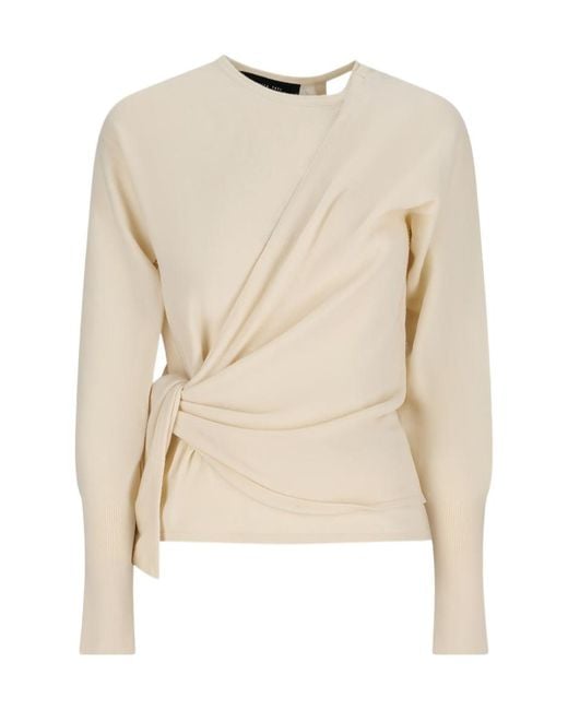 FEDERICA TOSI Natural Wrapped Top