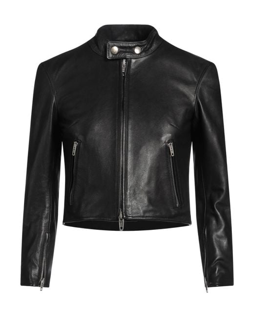 Balenciaga Black Minimalist Leather Jacket