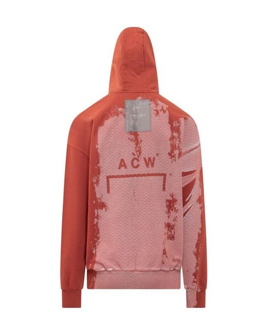 A_COLD_WALL* Red A-Cold-Wall* Graphic Hoodie Sweater for men