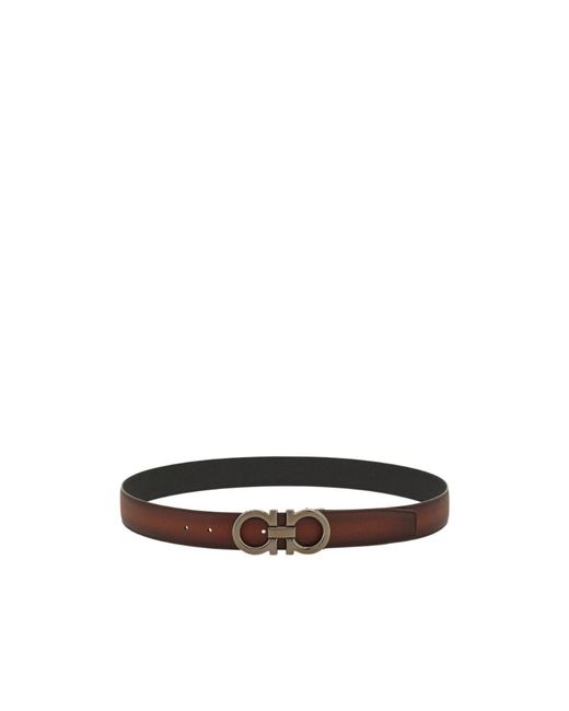 Ferragamo White Ferragamo Eyewear Reversible Gancini Belt for men