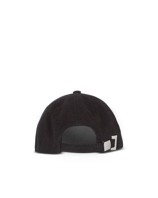 Balmain Black Logo Signature Baseball Cap for men