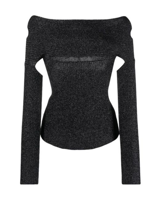 Khaite Black Salma Open-Back Top
