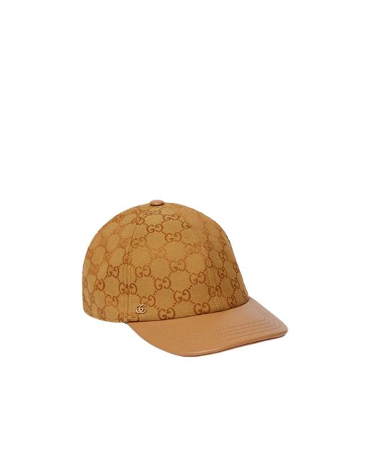 Gucci Brown Gg Canvas Baseball Hat