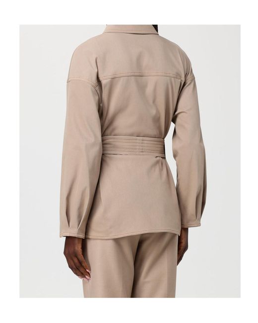 Max Mara Natural Long-Sleeved Casual Jacket