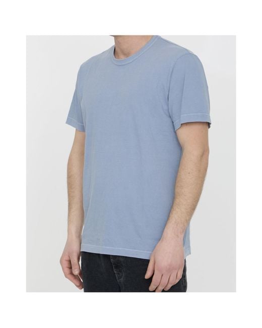 James Perse Blue Short-Sleeved Crewneck T-Shirt for men
