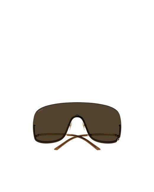 Gucci Brown Eyewear Oversized Frame Sunglasses for men