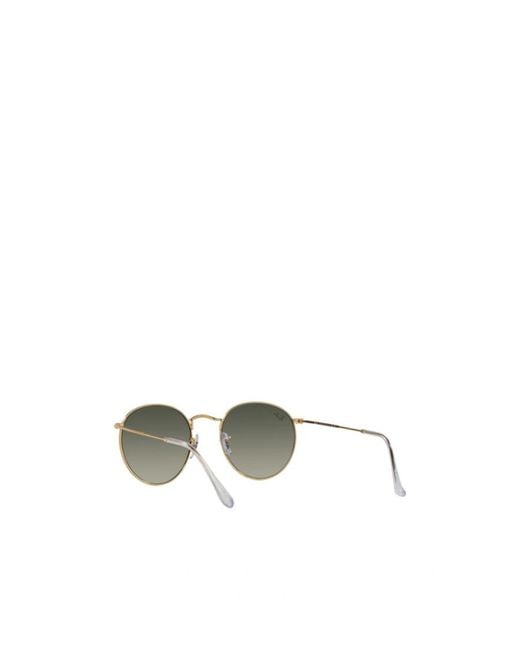 Ray-Ban Metallic Round Frame Sunglasses for men
