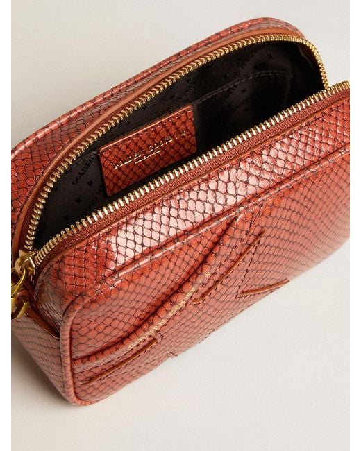 Golden Goose Deluxe Brand Red Star Detailed Mini Camera Bag