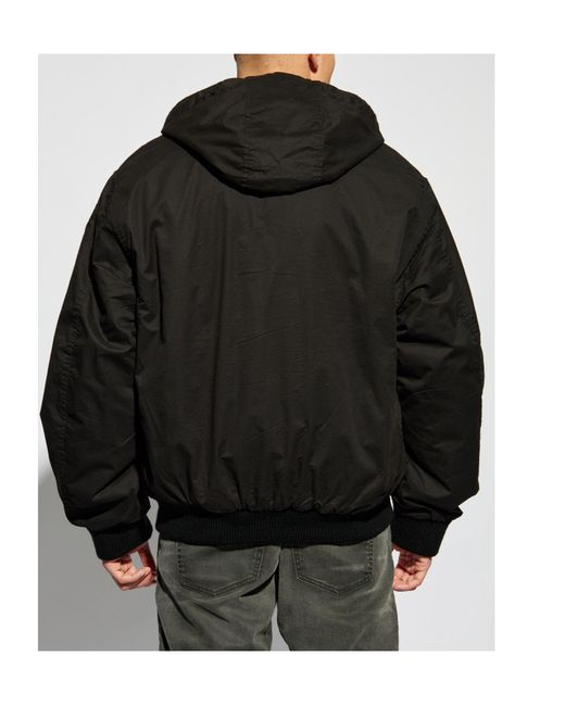 DIESEL Black J-Alain Zip-Up Hooded Jacket for men