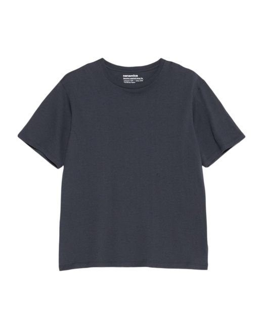 Nanamica Blue Loopwheel Coolmax Crew Neck T-Shirt for men