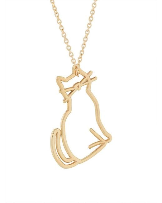 Aliita White Miau Cat-Pendant Necklace