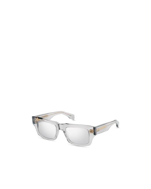 Dita Eyewear White Rectangular Flat Mirror for men