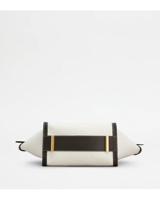 Tod's White Timeless Medium Tote Bag