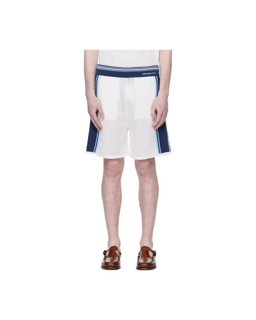 Casablanca Blue Mesh Stripe Shorts for men