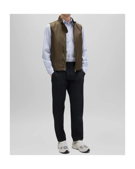 Aspesi Green Zip-Up Straight Hem Padded Gilet for men