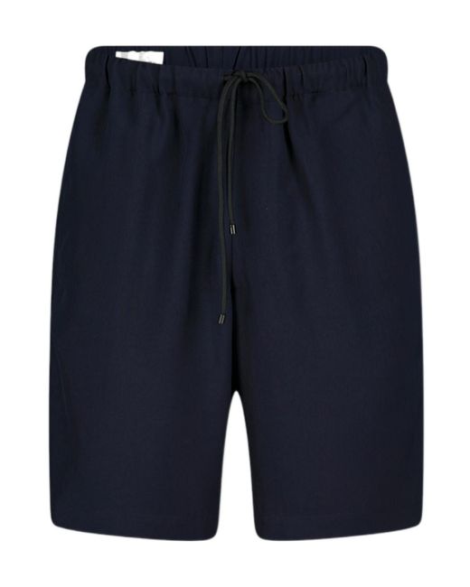 Dries Van Noten Blue Drawstring Shorts for men