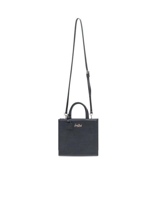 Mc2 Saint Barth Blue Midi Handle Tote Bag