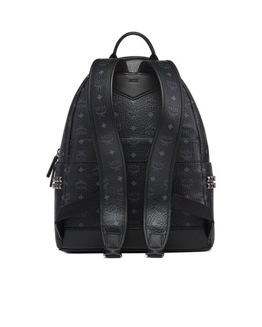 MCM Black Stark Medium Backpack for men