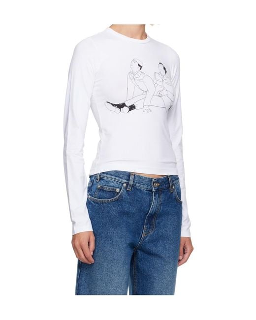 Jean Paul Gaultier Blue Long-Sleeved T-Shirt