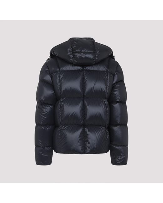 Moncler Blue Serfanto Hooded Short Down Jacket for men