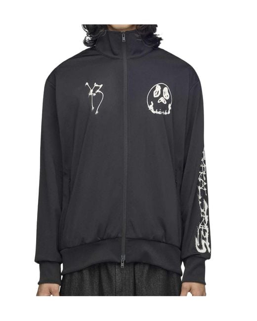 Valentino Black Standcollar Zipup Track Jacket for men