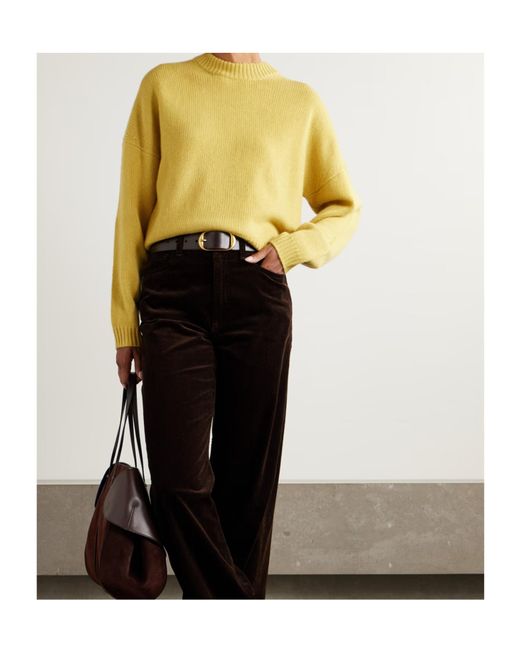 LeKasha Yellow Anong Organic Cashmere Sweater