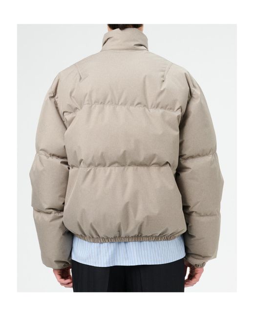 Our Legacy Brown Inhale Press-Stud Puffer Jacket for men