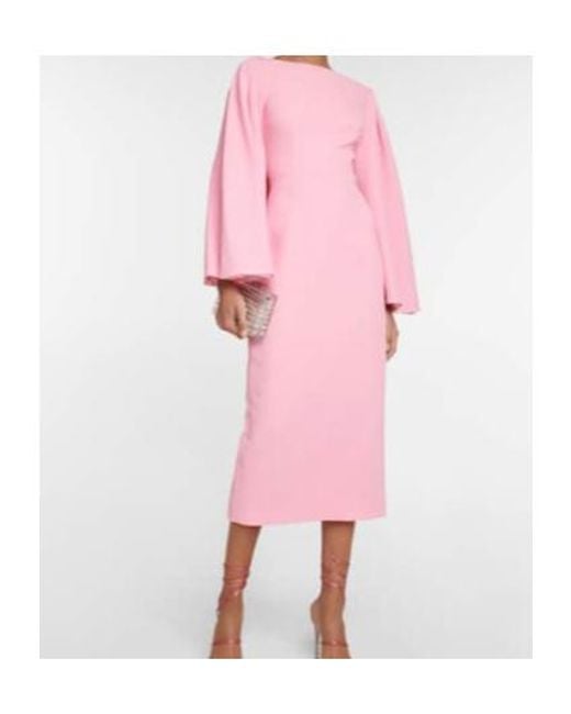Emilia Wickstead Pink Midi Dress
