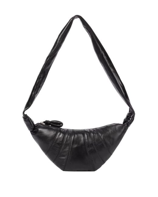Lemaire Black Croissant Small Leather Shoulder Bag