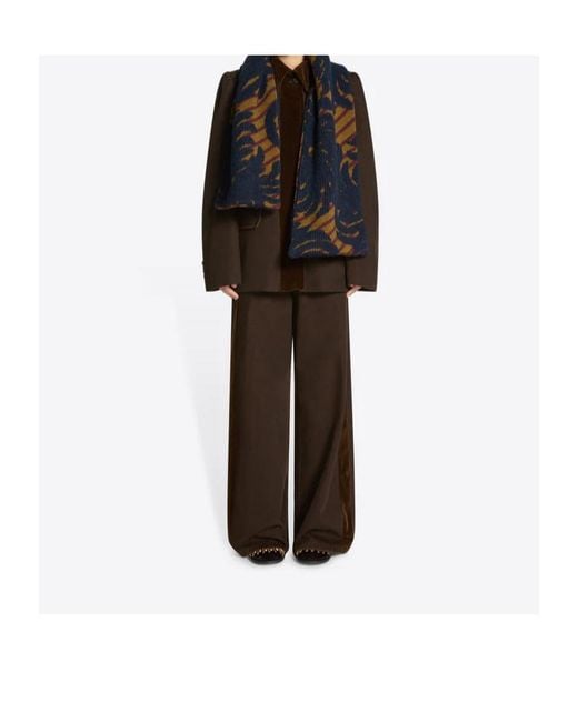 Dries Van Noten Blue Telex Jacquard Scarf